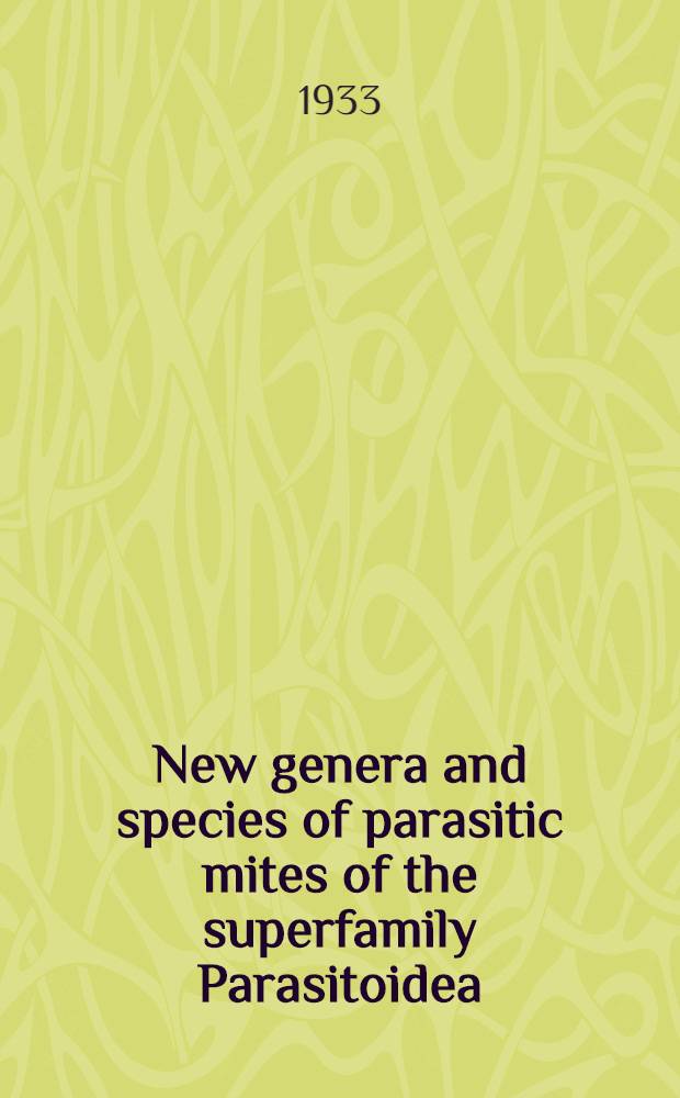 New genera and species of parasitic mites of the superfamily Parasitoidea