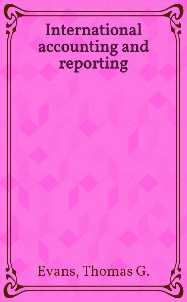 International accounting and reporting