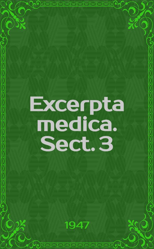 Excerpta medica. Sect. 3 : Endocrinology