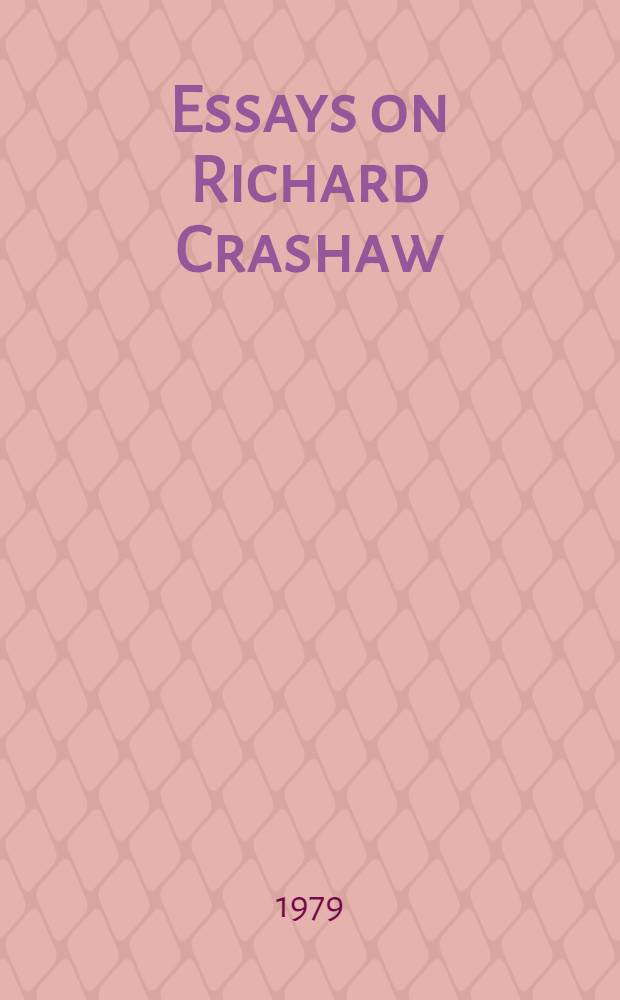 Essays on Richard Crashaw