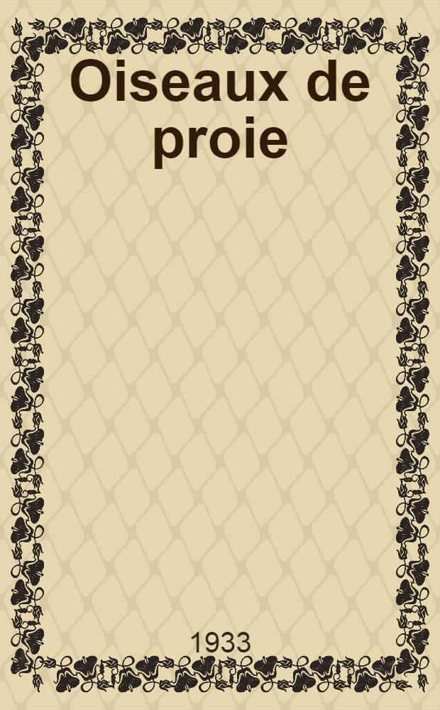 ... Oiseaux de proie