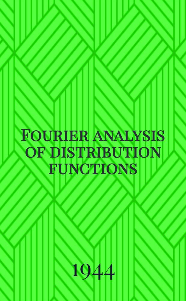 Fourier analysis of distribution functions : A mathematical study of the Laplace-Gaussian law