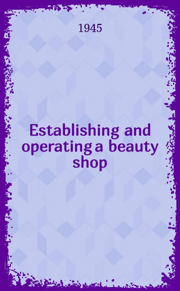 Establishing and operating a beauty shop