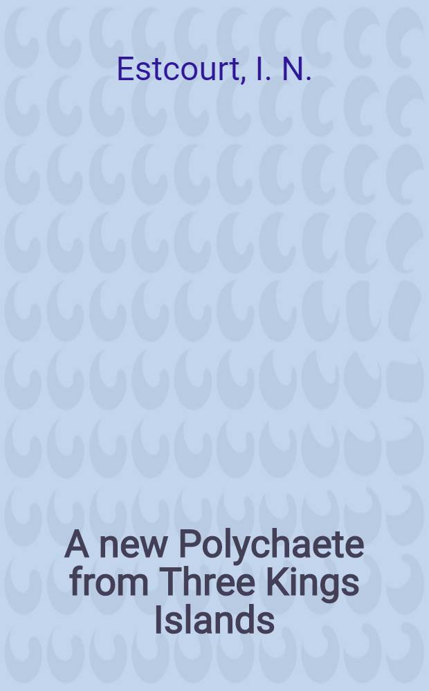 A new Polychaete from Three Kings Islands