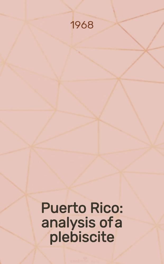 Puerto Rico: analysis of a plebiscite