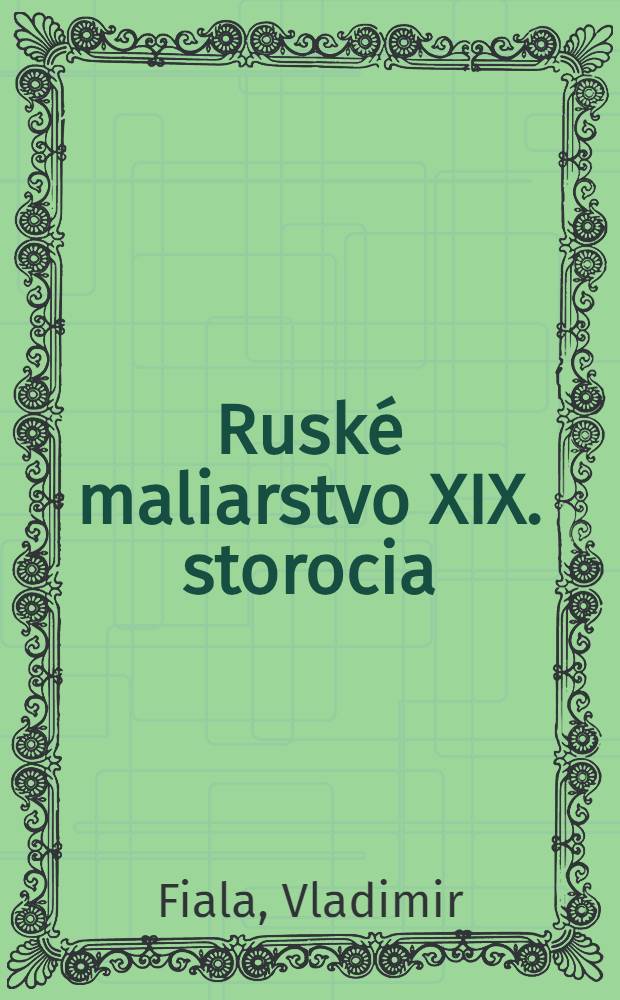 Ruské maliarstvo XIX. storocia