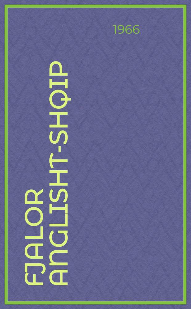 Fjalor anglisht-shqip