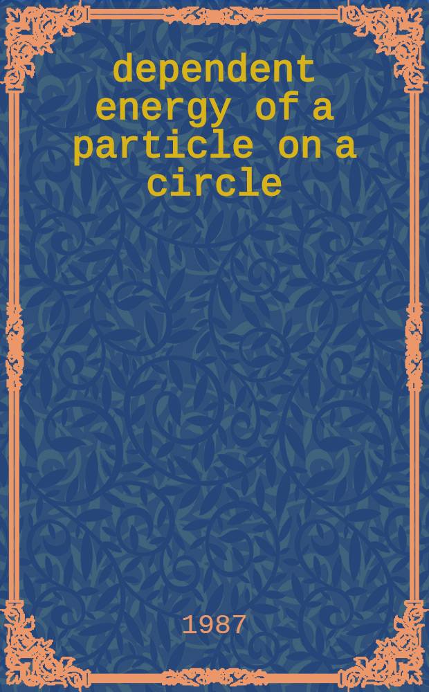 θ-dependent energy of a particle on a circle