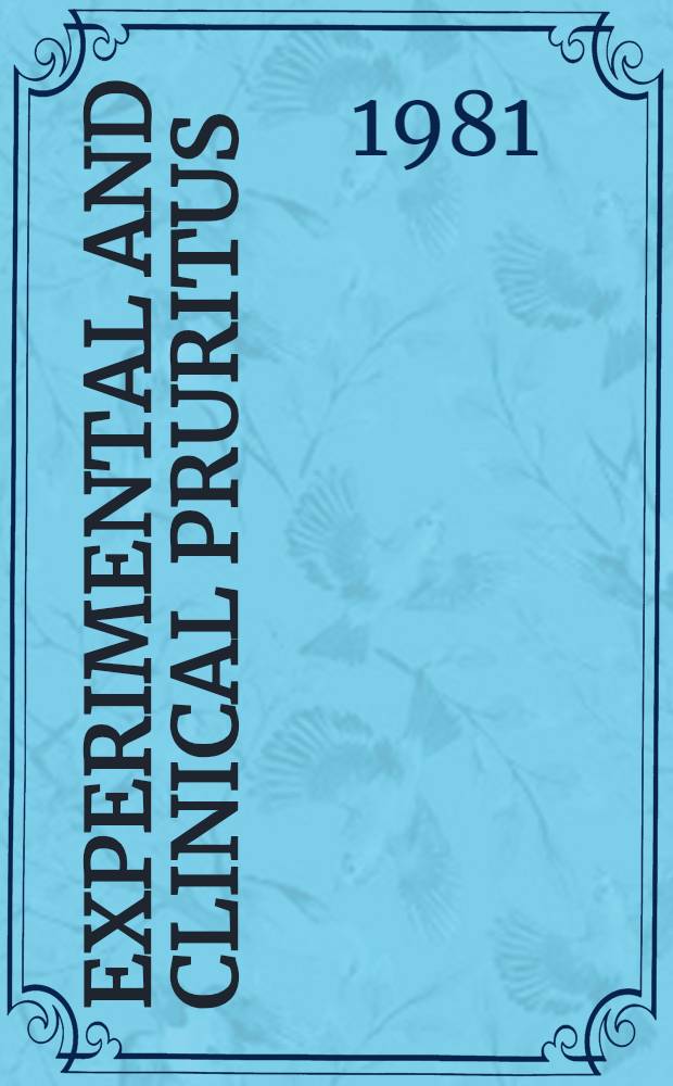 Experimental and clinical pruritus : Studies on some putative peripheral mediators : The influence of ultraviolet light a. transcutaneous nerve stimulation : Diss