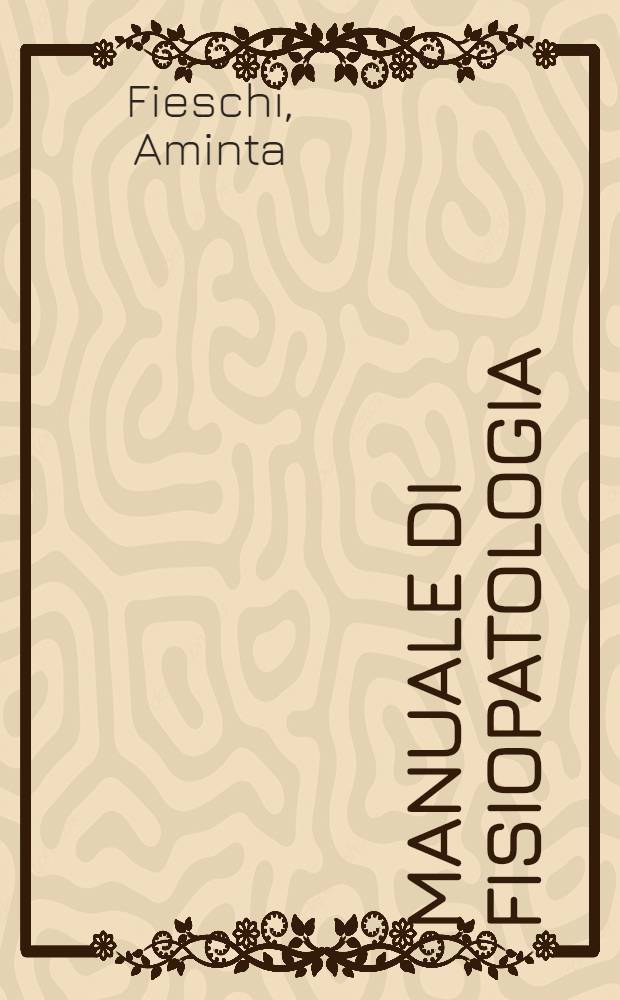 Manuale di fisiopatologia