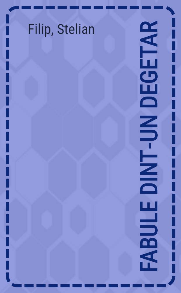 Fabule dintr- un degetar : Versuri pentru copii