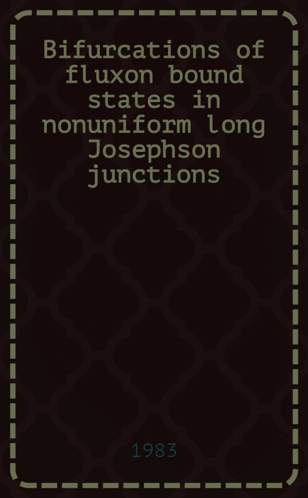 Bifurcations of fluxon bound states in nonuniform long Josephson junctions