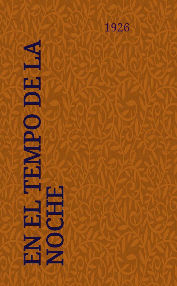 En el tempo de la noche : Poemas