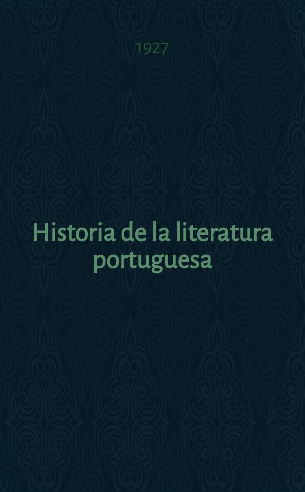 Historia de la literatura portuguesa