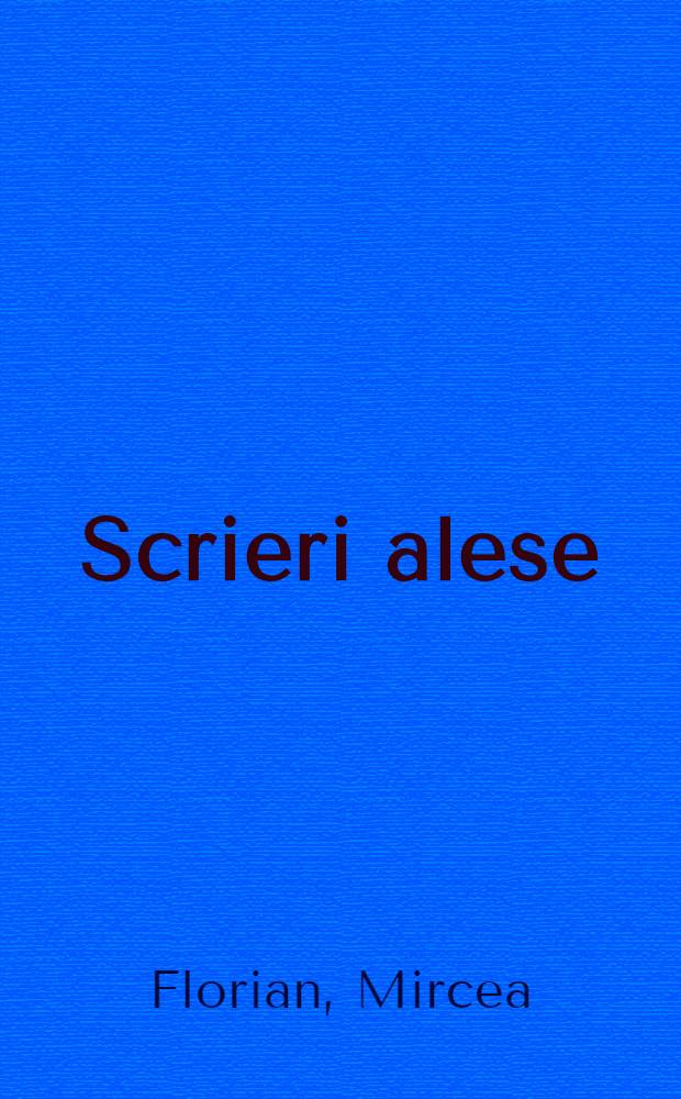 Scrieri alese
