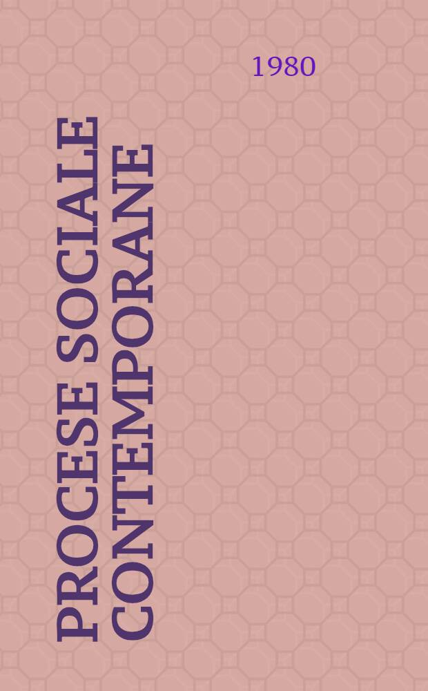 Procese sociale contemporane