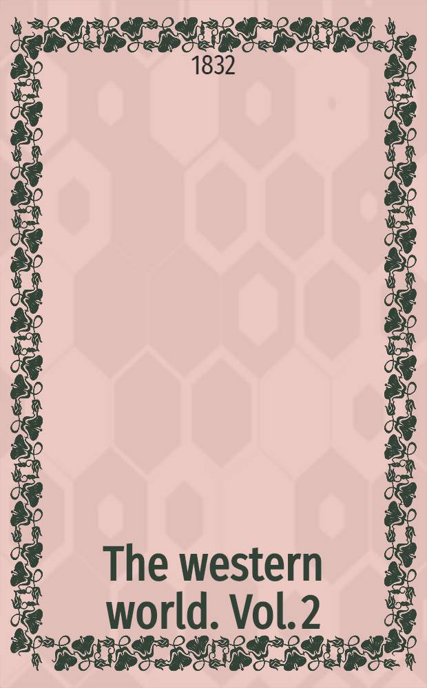 The western world. Vol. 2 : The United States