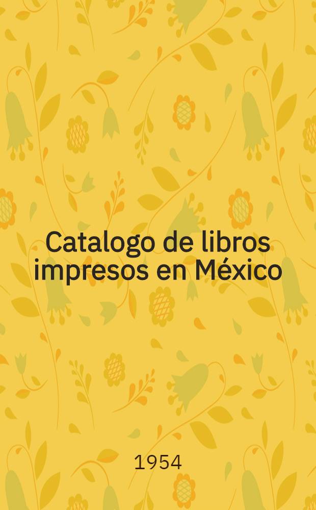 Catalogo de libros impresos en México