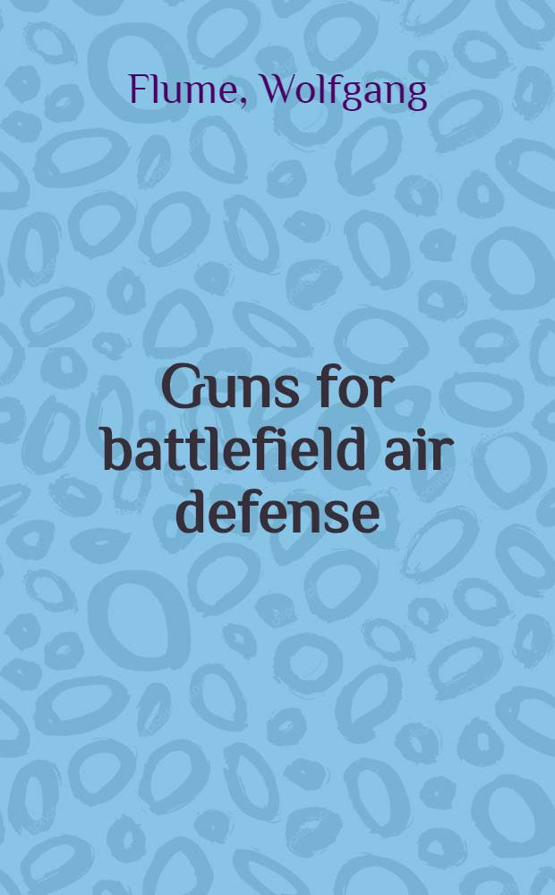 Guns for battlefield air defense