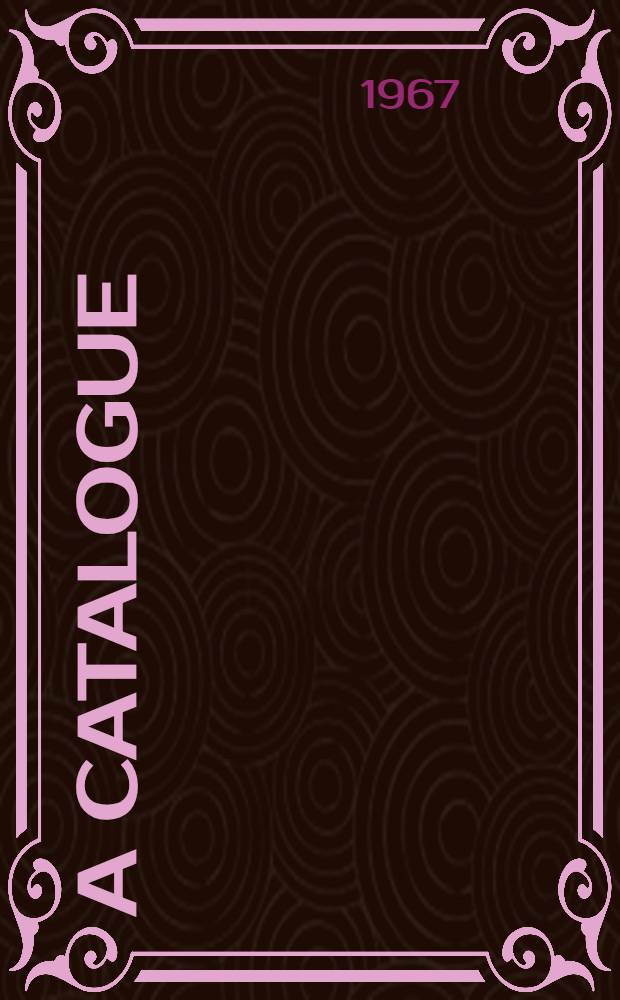 [A catalogue]