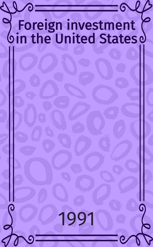 Foreign investment in the United States