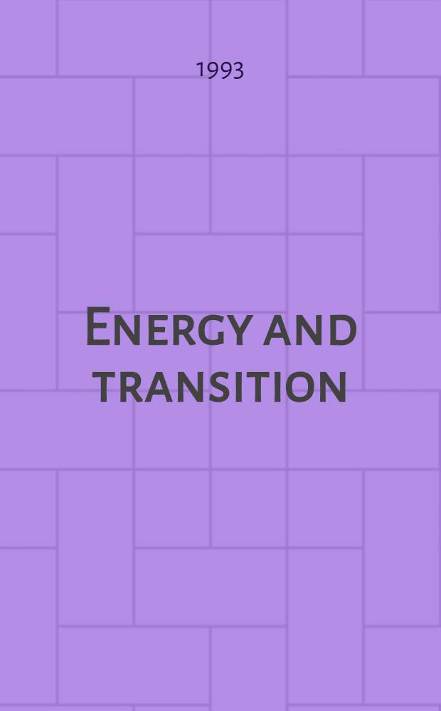 Energy and transition : The case of Bulgaria