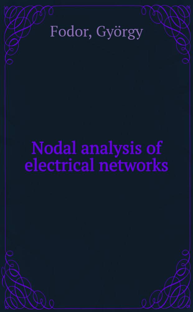 Nodal analysis of electrical networks
