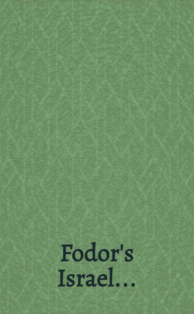 Fodor's Israel ...