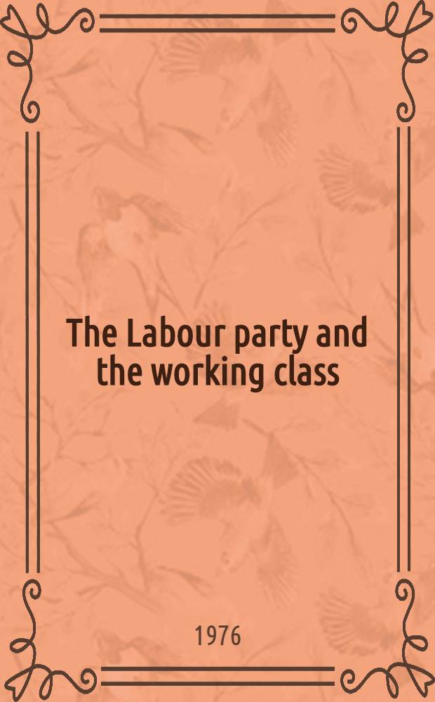 The Labour party and the working class