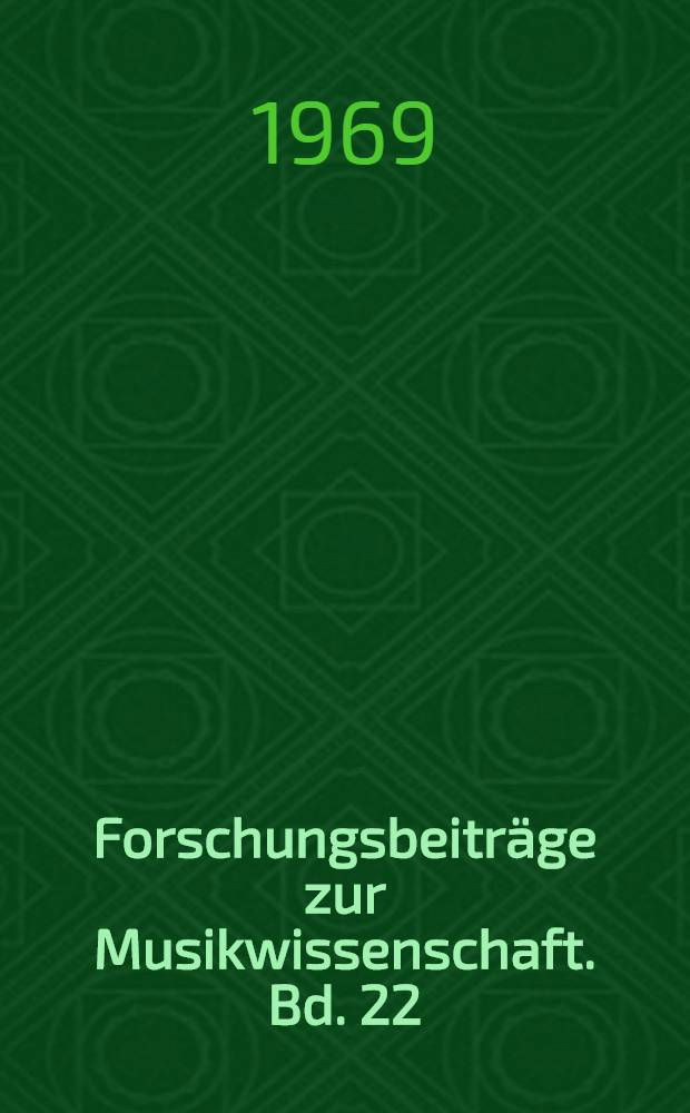 Forschungsbeiträge zur Musikwissenschaft. Bd. 22 : Klavierkompositionen Domenico Scarlattis