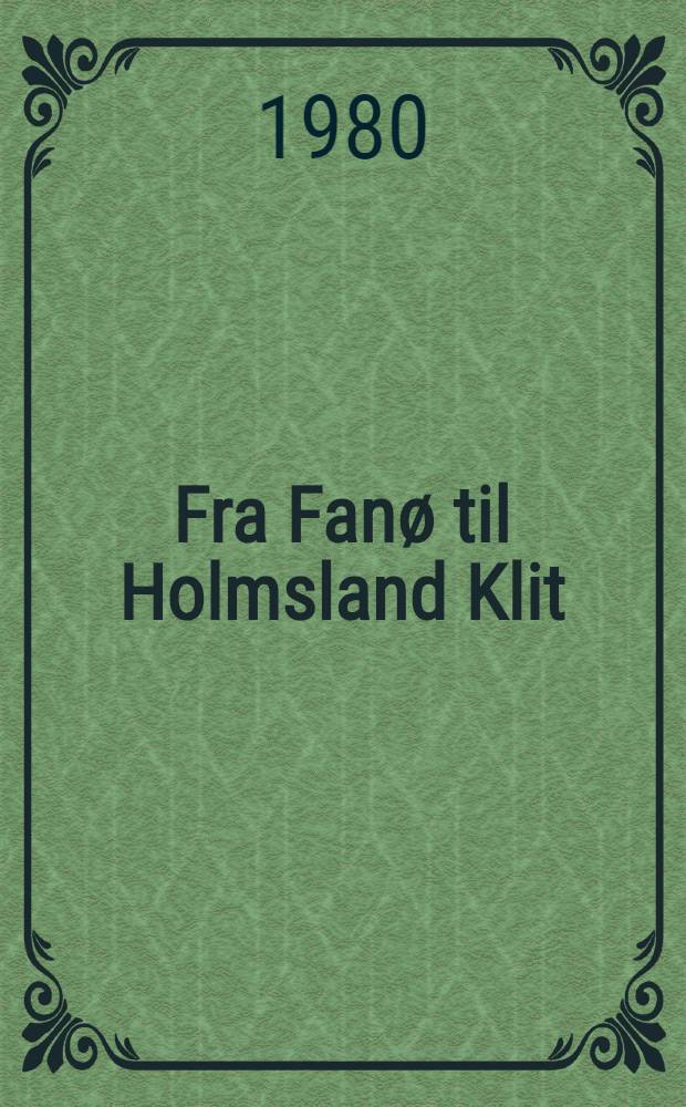 Fra Fanø til Holmsland Klit