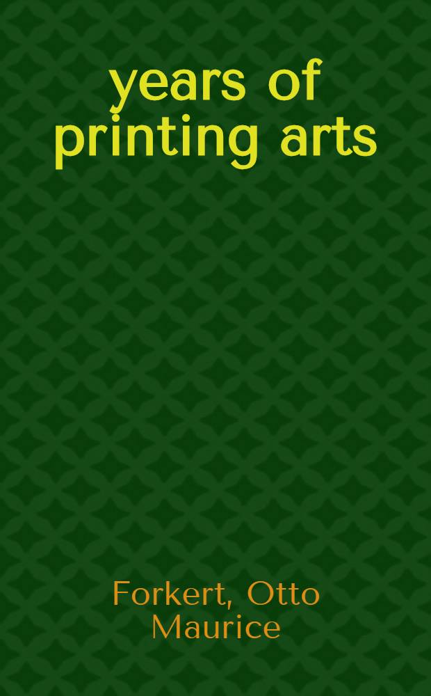 500 years of printing arts : An historical sketch of the printing press