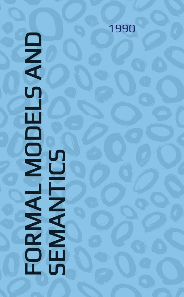 Formal models and semantics