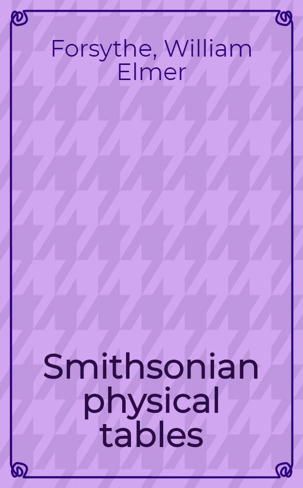 Smithsonian physical tables