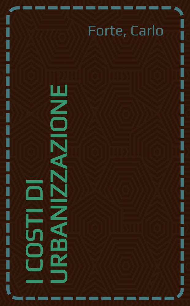 I costi di urbanizzazione