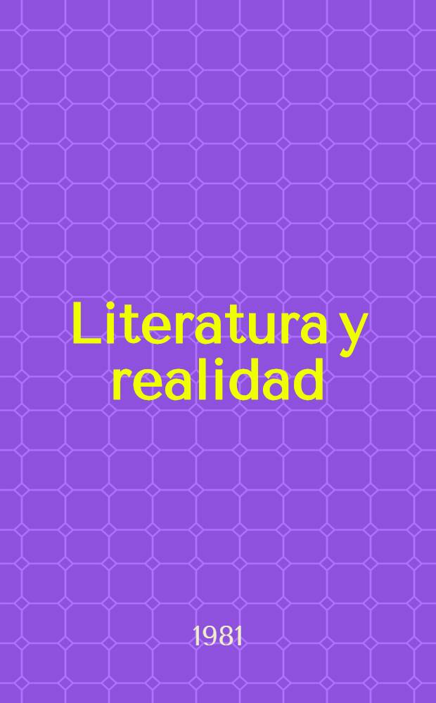 Literatura y realidad