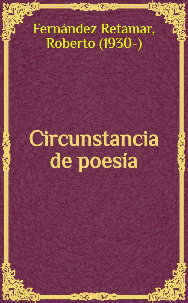 Circunstancia de poes&iacute;a