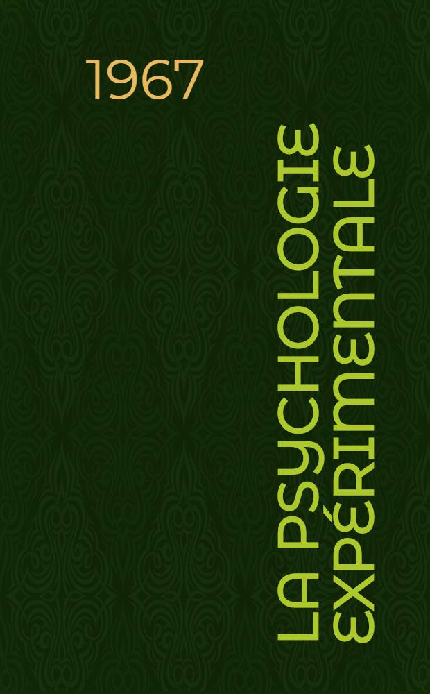 La psychologie expérimentale