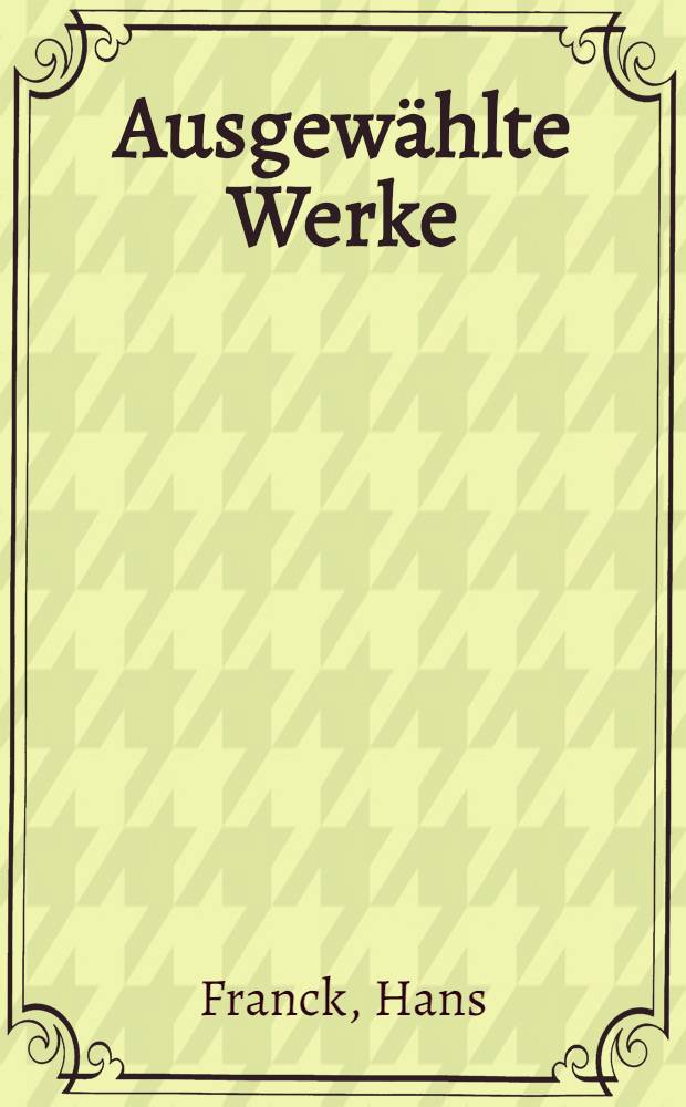 Ausgewählte Werke