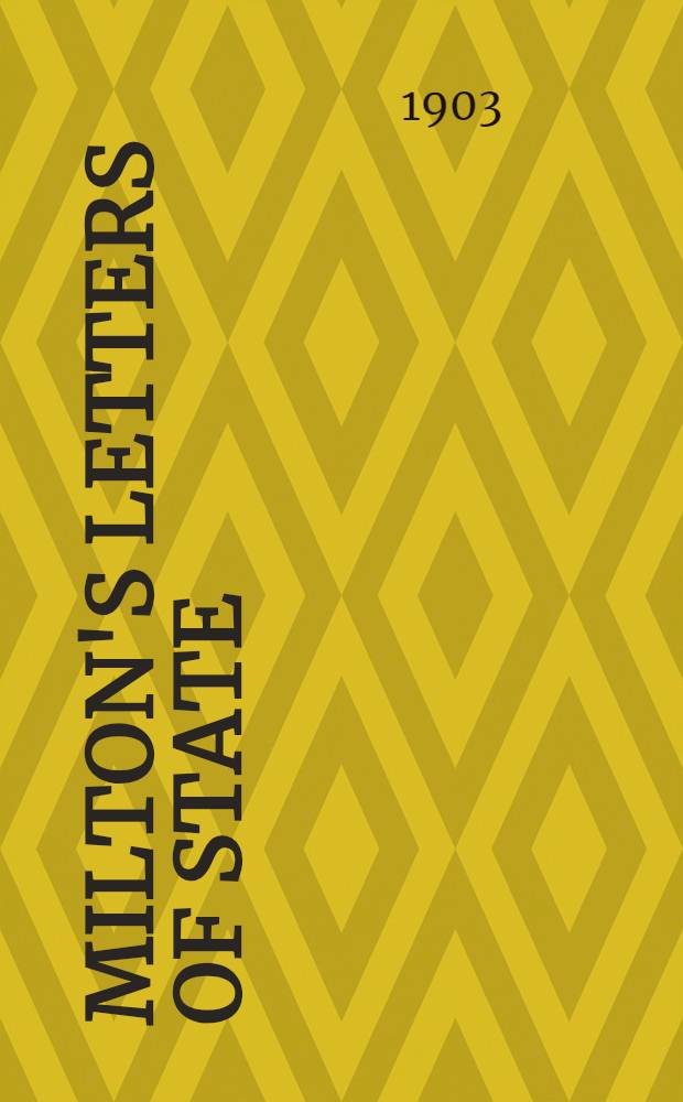 Milton's letters of state