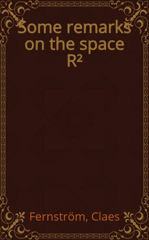 Some remarks on the space R²(E)