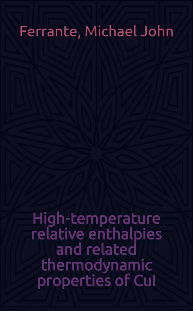 High-temperature relative enthalpies and related thermodynamic properties of CuI