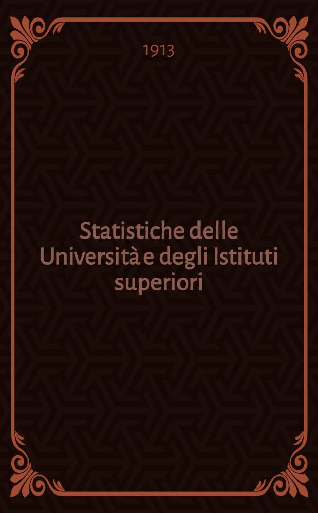Statistiche delle Università e degli Istituti superiori