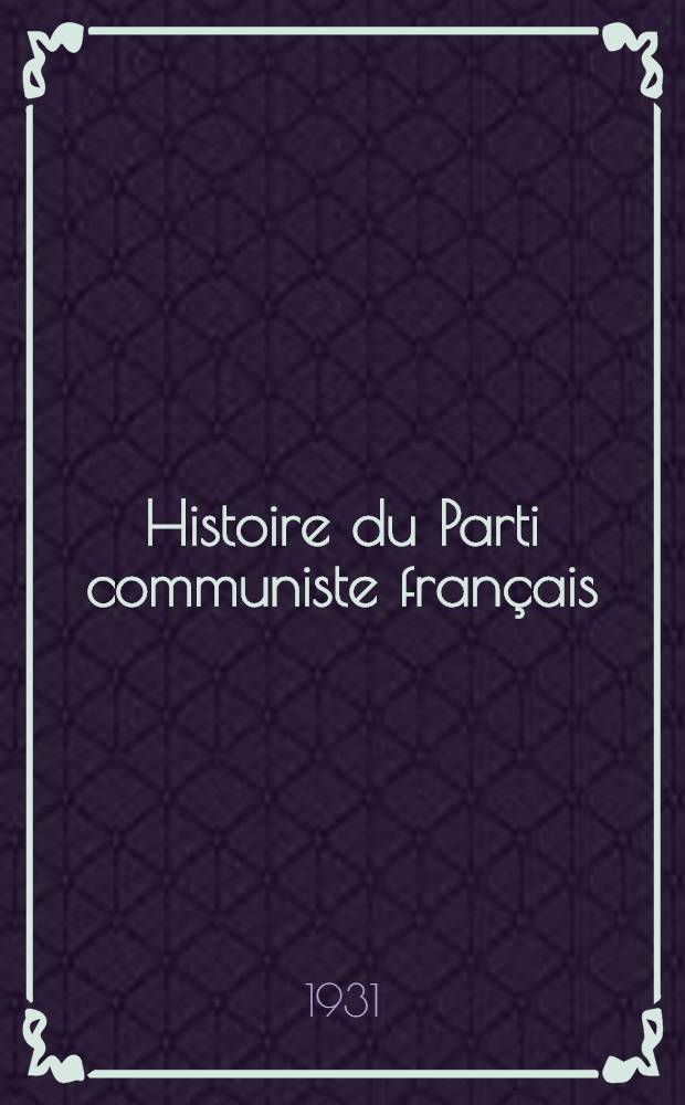 Histoire du Parti communiste français