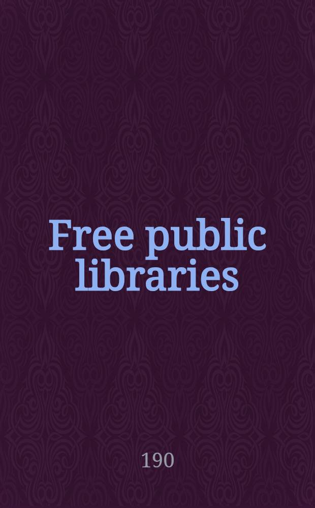Free public libraries