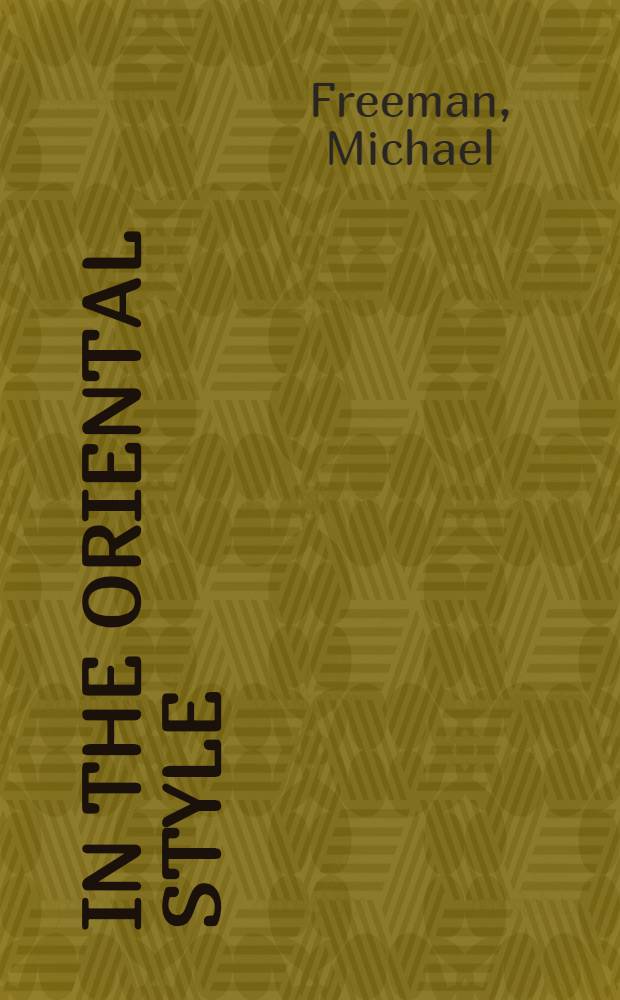 In the oriental style : A source-book of decoration a. des. : An album