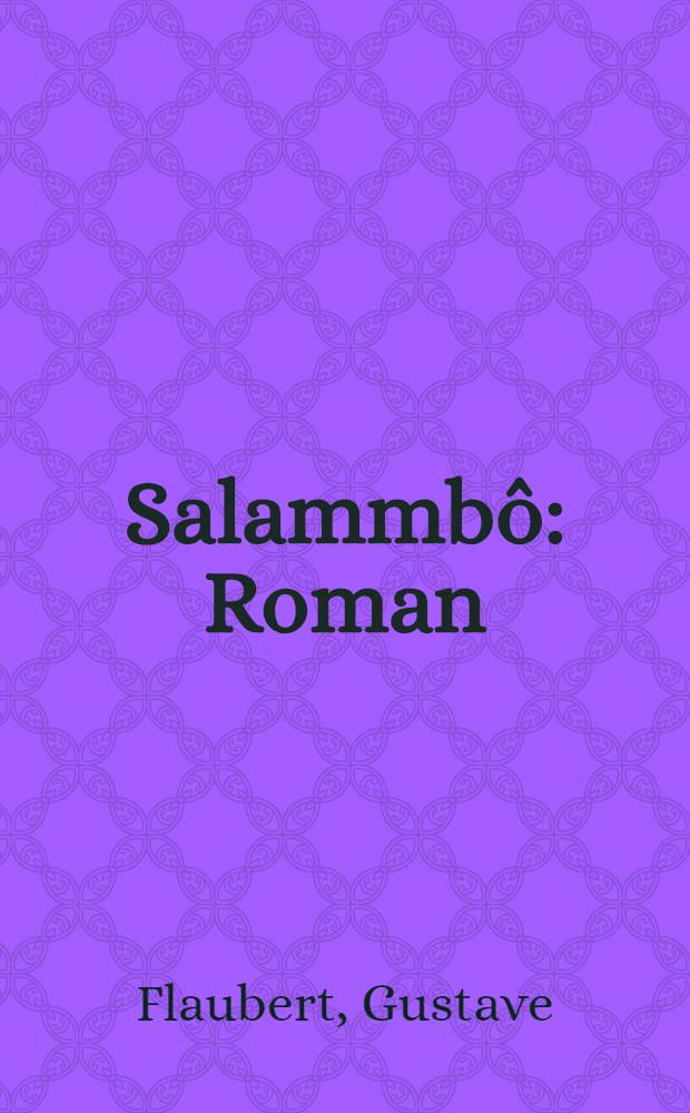 Salammb&ocirc; : Roman