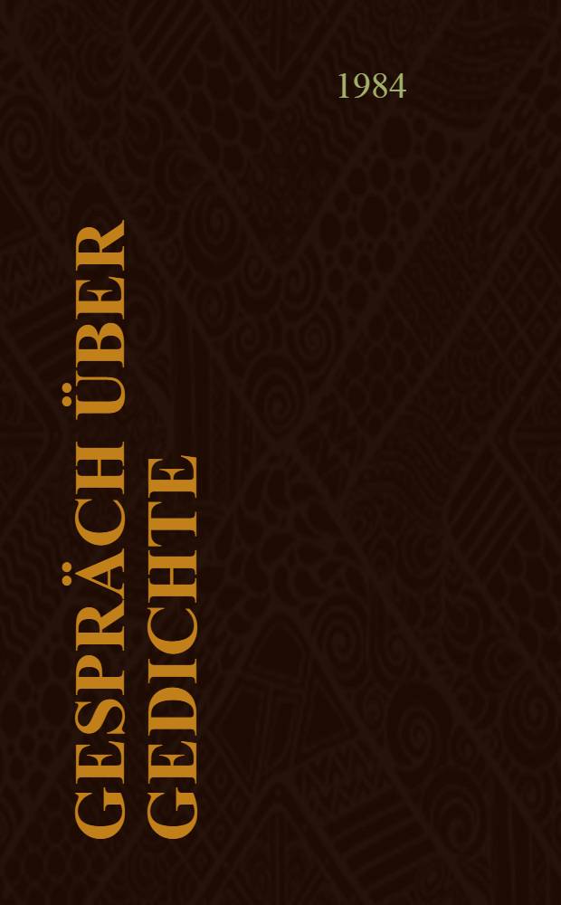 Gespräch über Gedichte