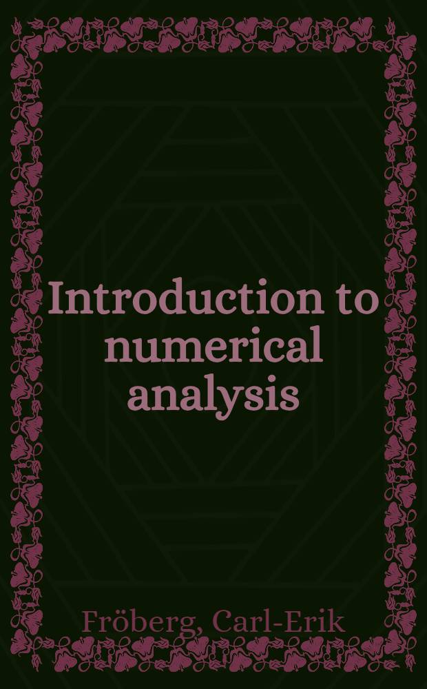 Introduction to numerical analysis