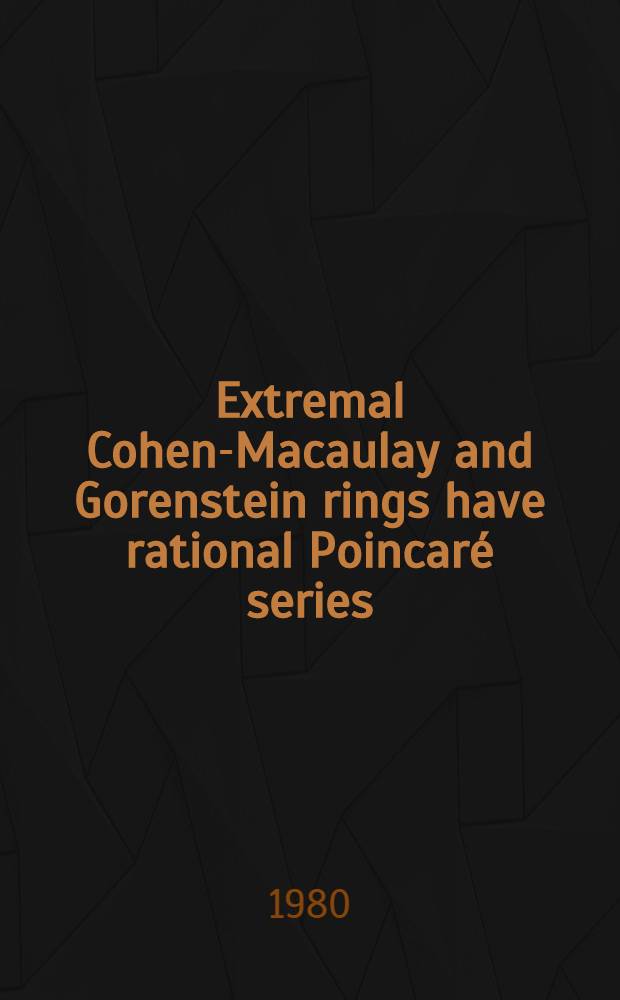 Extremal Cohen-Macaulay and Gorenstein rings have rational Poincaré series